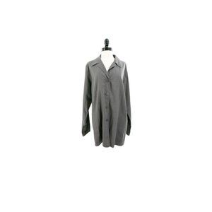 The Works Saks Fifth Avenue Women Long Sleeve Collared Shirt Gray Size 12